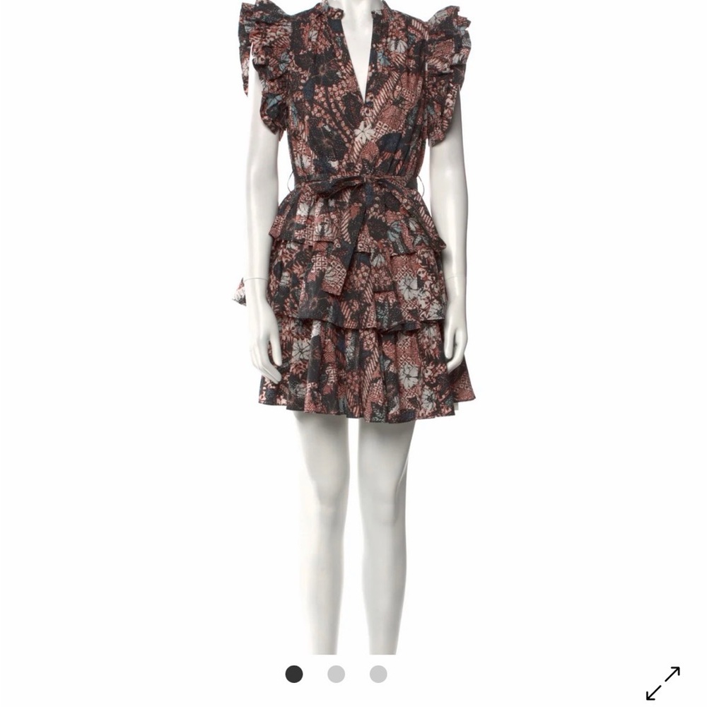 Ulla Johnson Black and Pink Layered Mini Dress